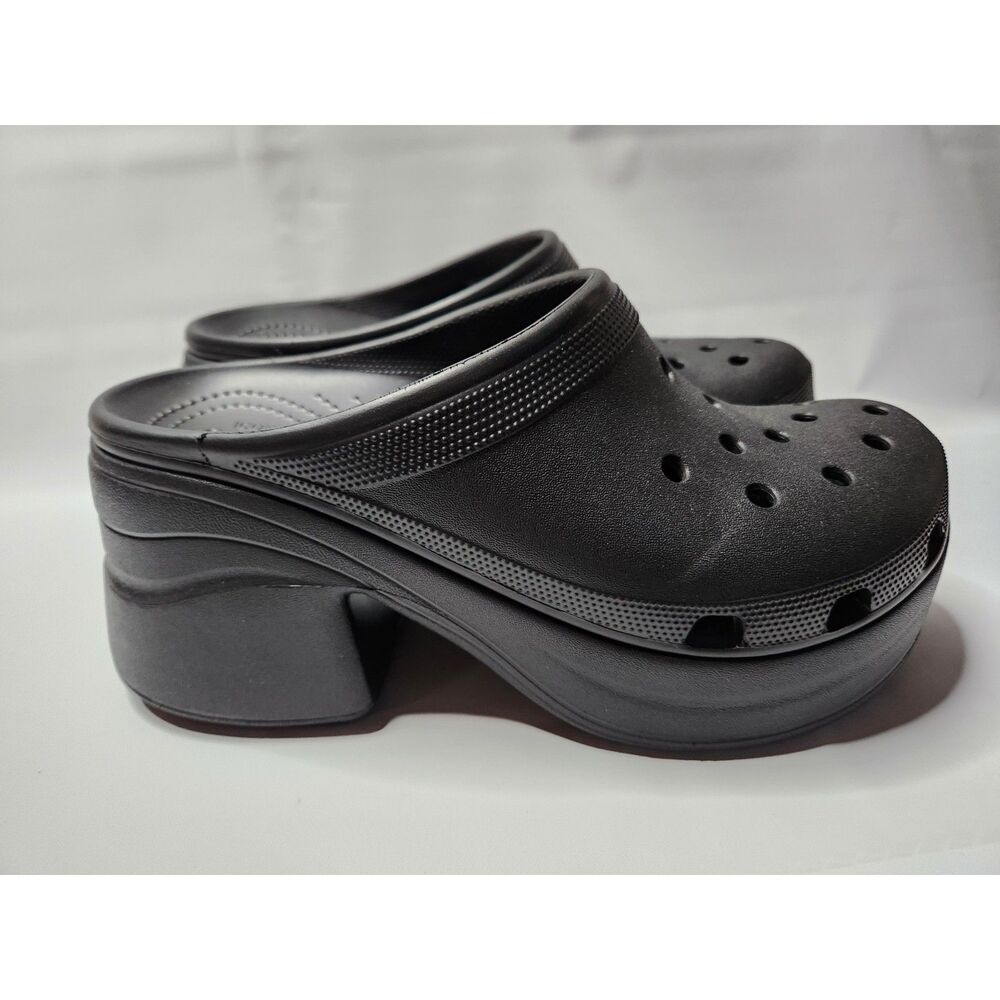 Crocs Siren Platform Clog Women’s 12 Black High Heel Slip‑On Clog